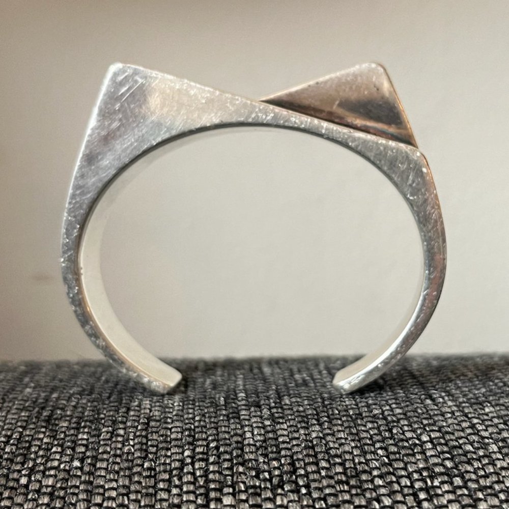 Good Condition Saint Laurent Oxidized Silver Bracelet